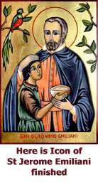 Here is Icon of St Jerome Emiliani finished
